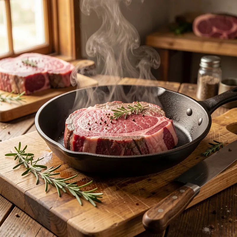 Réussir la cuisson d'un steak à la poêle